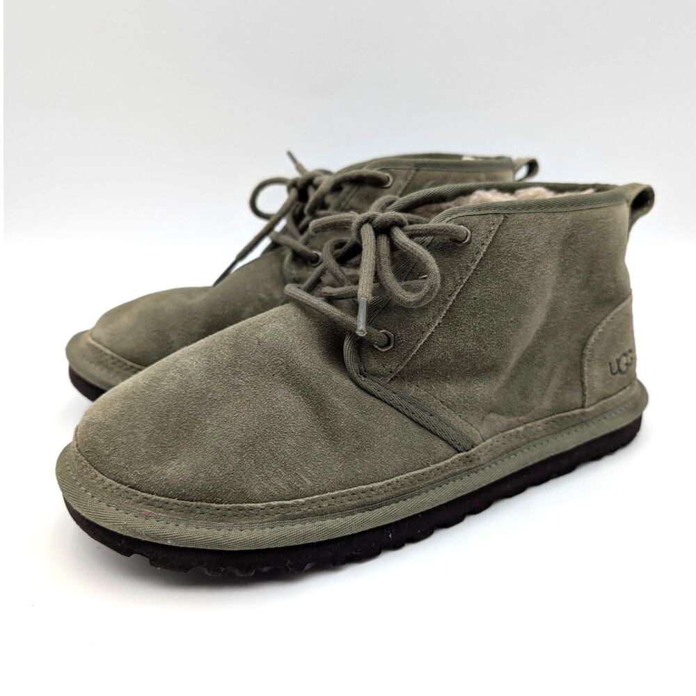 UGG Neumel Suede Sheepskin Casual Ankle Boots Burnt Olive Size US9 EU42